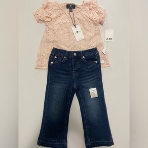 7 For All Mankind Baby Girl 2-Piece Set NWT - Size 24M